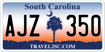 SC license plate AJZ350