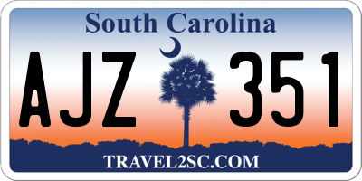 SC license plate AJZ351