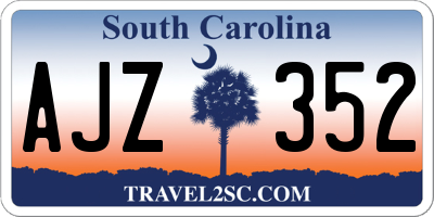 SC license plate AJZ352