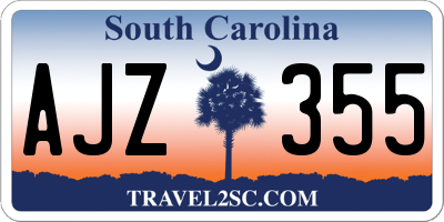 SC license plate AJZ355