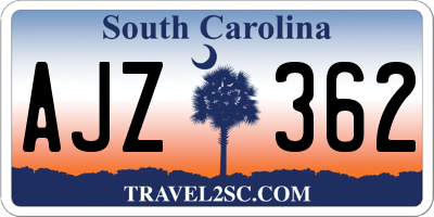 SC license plate AJZ362