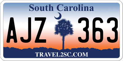 SC license plate AJZ363