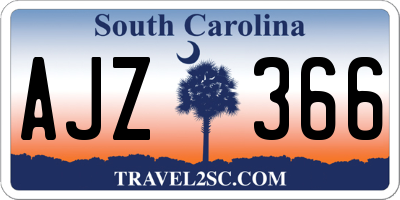 SC license plate AJZ366