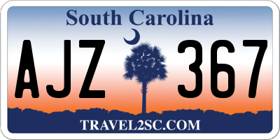 SC license plate AJZ367