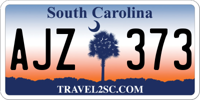 SC license plate AJZ373