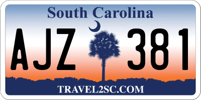 SC license plate AJZ381