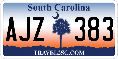 SC license plate AJZ383