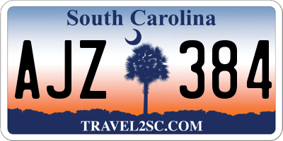 SC license plate AJZ384