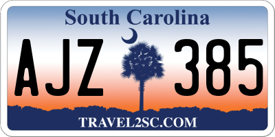SC license plate AJZ385