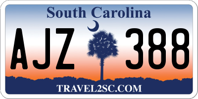 SC license plate AJZ388