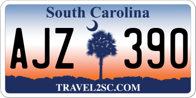 SC license plate AJZ390
