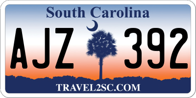 SC license plate AJZ392