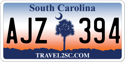 SC license plate AJZ394