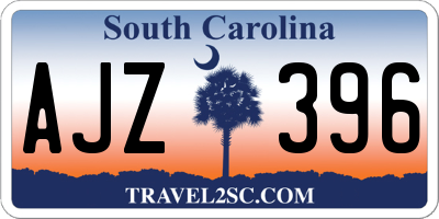 SC license plate AJZ396