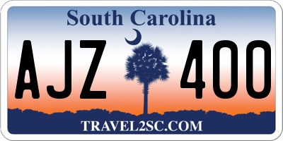 SC license plate AJZ400