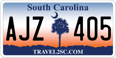 SC license plate AJZ405