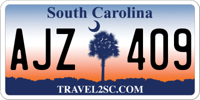 SC license plate AJZ409