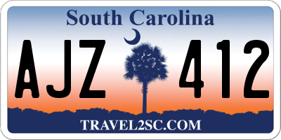 SC license plate AJZ412