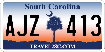 SC license plate AJZ413