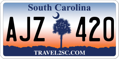 SC license plate AJZ420