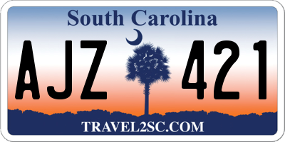 SC license plate AJZ421