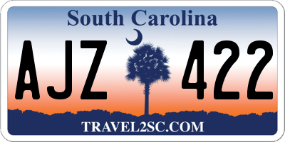 SC license plate AJZ422