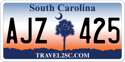 SC license plate AJZ425