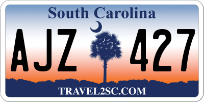 SC license plate AJZ427