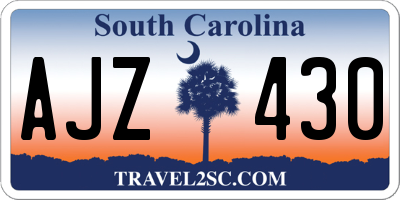 SC license plate AJZ430