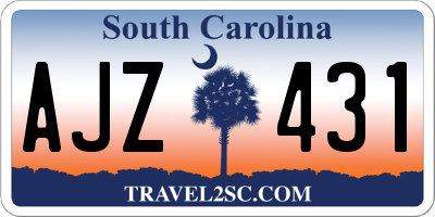 SC license plate AJZ431