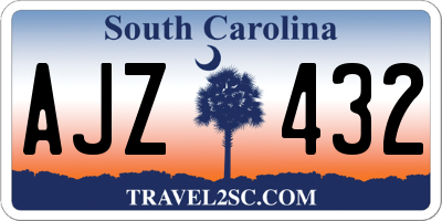 SC license plate AJZ432
