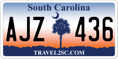 SC license plate AJZ436