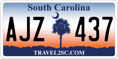 SC license plate AJZ437