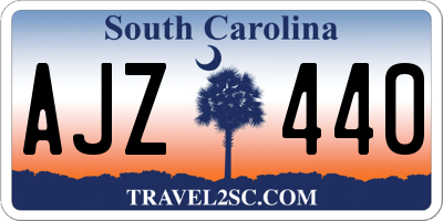 SC license plate AJZ440
