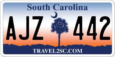 SC license plate AJZ442