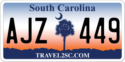SC license plate AJZ449