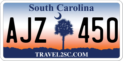 SC license plate AJZ450