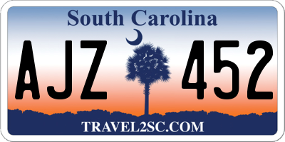 SC license plate AJZ452