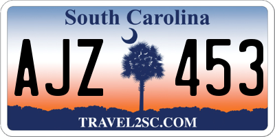 SC license plate AJZ453