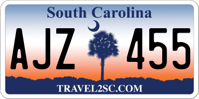 SC license plate AJZ455