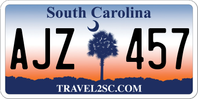 SC license plate AJZ457