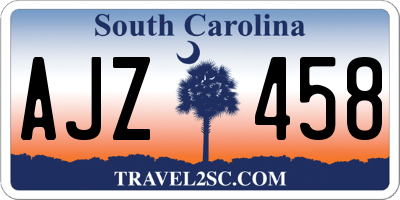 SC license plate AJZ458