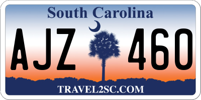 SC license plate AJZ460