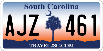 SC license plate AJZ461