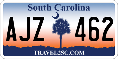 SC license plate AJZ462