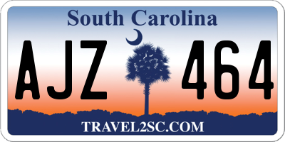 SC license plate AJZ464