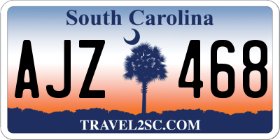 SC license plate AJZ468