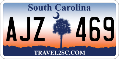SC license plate AJZ469