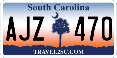SC license plate AJZ470