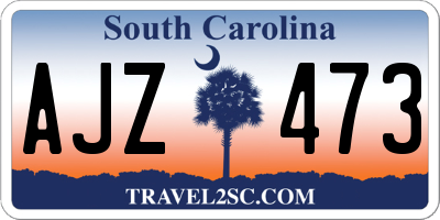 SC license plate AJZ473